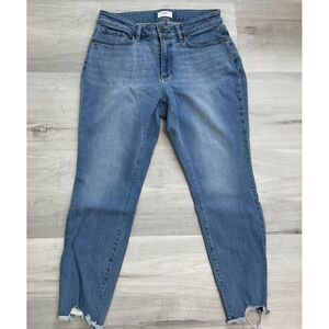 Ann Taylor LOFT Jeans Curvy Skinny Ankle Size 8 Blue Denim